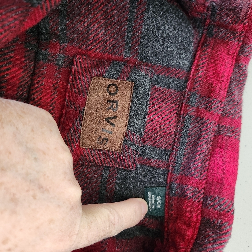 Orvis Flannel Shirt Mens Sz Small - Picture 6 of 8